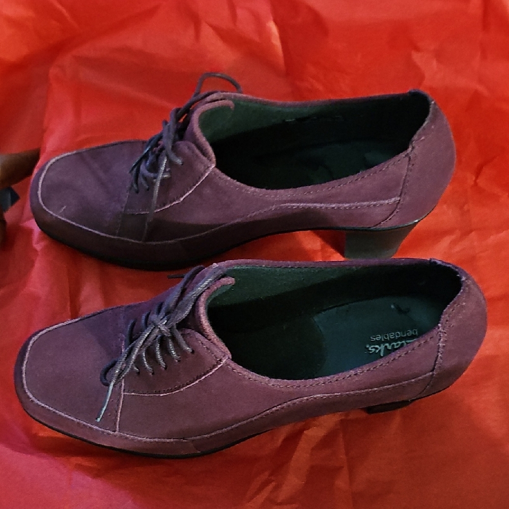 Clarks Red and Purple Ankle Boots - Picture 2 of 11